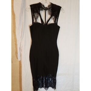 Women's 12th Heart Black Sleeveless Lace Dress Size S